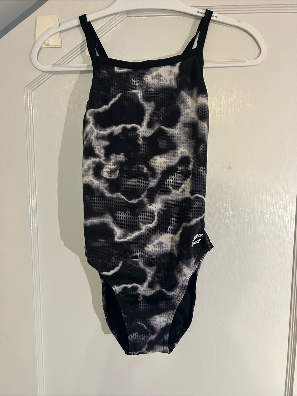 Speedo Black & White Tie-Dye Women’s One-Piece Swimsuit
